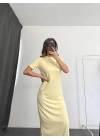 Minso Basic Elbise - Sarı