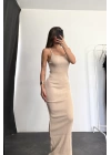 Miro Basic Elbise - Bej