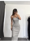 Miro Basic Elbise - Gri