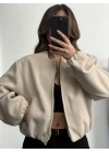 Molly Bomber Ceket - Bej