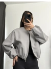 Molly Bomber Ceket - Gri