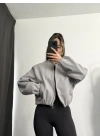 Molly Bomber Ceket - Gri