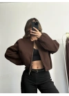 Molly Bomber Ceket - Kahve