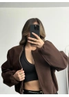 Molly Bomber Ceket - Kahve