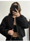 Molly Bomber Ceket - Siyah