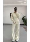 Morna Çift Fermuarlı Triko Takım - Bej
