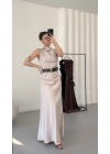 Natalia Maxi Elbise - Bej