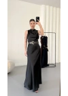 Natalia Maxi Elbise - Siyah