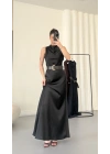 Natalia Maxi Elbise - Siyah
