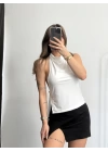 Naye Toka Detay Bluz - Beyaz
