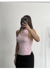 Naye Toka Detay Bluz - Pembe