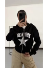 Newyork Crop Hırka - Siyah