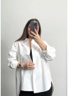 Niha Oversize Gömlek - Beyaz