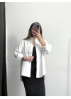 Niha Oversize Gömlek - Beyaz