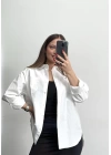 Niha Oversize Gömlek - Beyaz