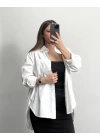 Niha Oversize Gömlek - Beyaz