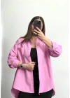 Niha Oversize Gömlek - Pembe