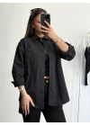 Niha Oversize Gömlek - Siyah