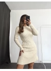 Nina Triko Elbise - Bej