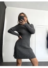 Nina Triko Elbise - Gri