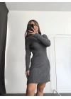 Nina Triko Elbise - Gri