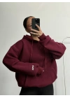 Nona Şardonlu Sweashirt - Bordo