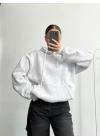 Nona Şardonlu Sweashirt - Gri