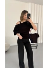 Nora Yarasa Kol Bluz - Siyah