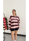 NY City Sweatshirt - Pembe|Kahve