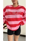 NY City Sweatshirt - Pembe|Kırmızı