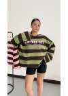 NY City Sweatshirt - Yeşil|Kahve