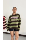 NY City Sweatshirt - Yeşil|Kahve