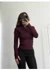 Olga Fermuarlı Hırka - Bordo