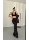 Olga Kemerli Pantolon - Kahve