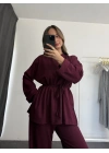 Oliva Kuşaklı Takım - Bordo