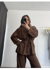 Oliva Kuşaklı Takım - Kahve