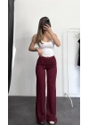 Olivia Kemer Detay Pantolon - Bordo