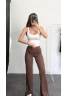 Olivia Kemer Detay Pantolon - Kahve