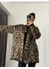 Oversize Leopar Hırka