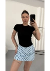 Pamela Puantiyeli Etek - Bebe Mavi