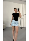 Pamela Puantiyeli Etek - Bebe Mavi