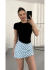 Pamela Puantiyeli Etek - Bebe Mavi