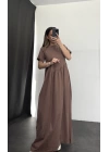 Oversize Pennie Elbise -Kahve