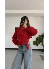 Penny Bomber Ceket - Kırmızı