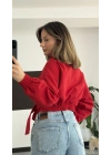 Penny Bomber Ceket - Kırmızı
