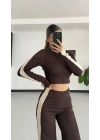 Penny Şeritli Takım - Kahve