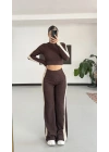 Penny Şeritli Takım - Kahve