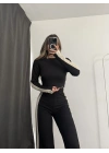 Penny Şeritli Takım - Siyah