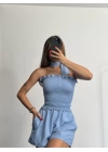 Peony Şortlu Takım - Mavi