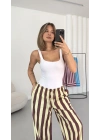 Polly Çizgili Pantolon - Sarı